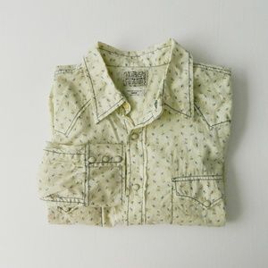 Lucky Brand Western Wear Floral Snap Button Shirt